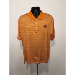 Adidas Climalite Golf Polo Shirt Men XL Short Sleeve Lightweight Orange